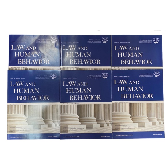 Lot of 6 Issues Law and Human Behavior Journal 2018 American Psychological APA - Picture 1 of 7